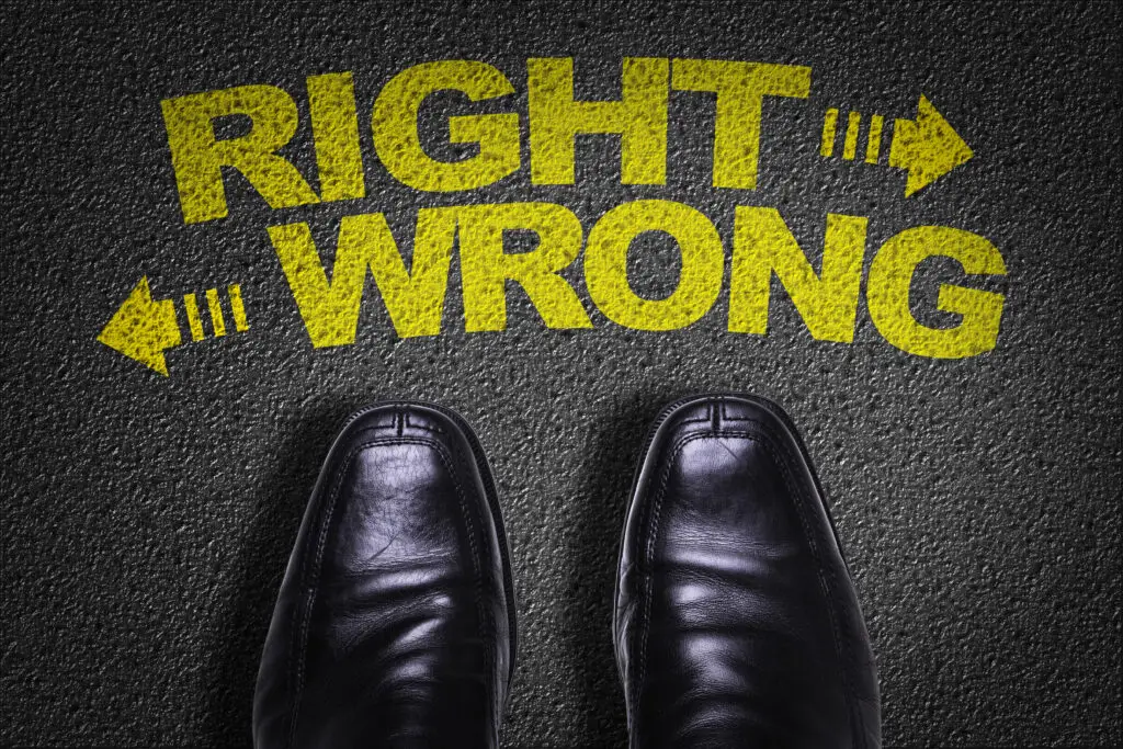 right or wrong